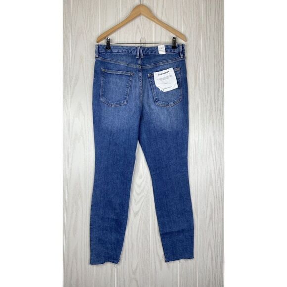 Good American Women Blue Good Waist High-Rise Cropped Skinny Jeans Size 15 NWT - Picture 5 of 10